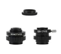Kit de accesorios para microscopios CTV 1/2 1/3 1X Adaptador 0.3X 0.5XC Lente de montaje C CS Simul Anillo focal Trinocular Microscopio estéreo Portaobjetos de microscopio(SZMCTV 1-2 and 1-3)