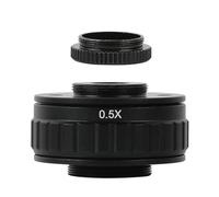 Kit de accesorios para microscopios CTV 1/2 1/3 1X Adaptador 0.3X 0.5XC Lente de montaje C CS Simul Anillo focal Trinocular Microscopio estéreo Portaobjetos de microscopio(0.5X Adapter)