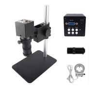 Kit de Accesorios para microscopios HDMI VGA 1080P 13/11 / 38MP Microscopio Digital Conjuntos 130x Ampliación Zoom Cámara Industrial Portaobjetos de microscopio