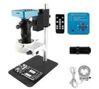 Kit de Accesorios para microscopios HDMI VGA 1080P 13/11 / 38MP Microscopio Digital Conjuntos 130x Ampliación Zoom Cámara Industrial Portaobjetos de microscopio