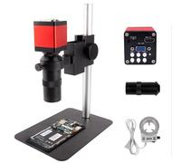 Kit de Accesorios para microscopios HDMI VGA 1080P 13/11 / 38MP Microscopio Digital Conjuntos 130x Ampliación Zoom Cámara Industrial Portaobjetos de microscopio