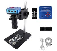 Kit de Accesorios para microscopios HDMI VGA 1080P 13/11 / 38MP Microscopio Digital Conjuntos 130x Ampliación Zoom Cámara Industrial Portaobjetos de microscopio