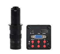Kit de Accesorios para microscopios Imx307 Sensor 108 0p HDMI VGA Cámara de microscopio de Video Digital Industrial Portaobjetos de microscopio (Color : 180x Lens)