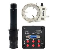 Kit de Accesorios para microscopios Imx307 Sensor 108 0p HDMI VGA Cámara de microscopio de Video Digital Industrial Portaobjetos de microscopio (Color : 300x Lens with LED)