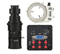 Kit de Accesorios para microscopios Imx307 Sensor 108 0p HDMI VGA Cámara de microscopio de Video Digital Industrial Portaobjetos de microscopio (Color : 200x Lens with LED)
