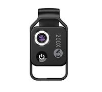 Kit de Accesorios para microscopios Lente de microscopio de Aumento de 200x for la Lente de la cámara del teléfono Macro portátil Lente Portaobjetos de microscopio (Color : One Level Black)