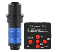 Kit de Accesorios para microscopios Lente de Montaje de Zoom Ajustable 450X, cámara de microscopio de Video Digital Industrial Portaobjetos de microscopio (Color : 48MP HDMI USB A)