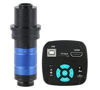 Kit de Accesorios para microscopios Lente de Montaje de Zoom Ajustable 450X, cámara de microscopio de Video Digital Industrial Portaobjetos de microscopio (Color : 48MP HDMI USB B)