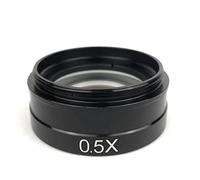 Kit de Accesorios para microscopios Lente de Vidrio de Objetivos auxiliares 0.5X, cámara de microscopio de Video de la Industria Portaobjetos de microscopio (Color : 0.5X)