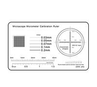 Kit de Accesorios para microscopios Línea Deslizante de calibración del microscopio de la Regla de película de Alta precisión Portaobjetos de microscopio (Color : 10)