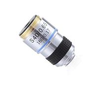 Kit de accesorios para microscopios Microscopio biológico con objetivo de rosca RMS de 4X, 10X, 20X, 40X, 60X y 100X Lente objetivo acromática de 185 mm Portaobjetos de microscopio(40X)