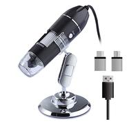 Kit de Accesorios para microscopios Microscopio de 1600/1000 / 500x Microscopio Portátil Portátil 3 en 1 Microscopios de electrones de Interfaz Micro Portaobjetos de microscopio (Color : 1000X)