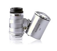 Kit de Accesorios para microscopios Microscopio de Lupa de Mini 60x Barato y Duradero con LED Luz Portaobjetos de microscopio