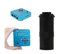 Kit de Accesorios para microscopios Microscopio de Video Digital LED Cámara de lámpara de iluminador de Anillo Continuy Zoom 130x 180x Portaobjetos de microscopio (Color : Suit B)