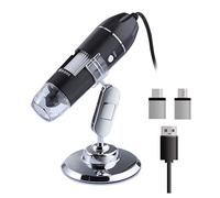 Kit de Accesorios para microscopios Microscopio Digital 1600X 3 en 1 USB Tipo C Micro Interfaz USB Lupa Estéreo Electrónico Portaobjetos de microscopio (Color : 1600X 3 in 1)