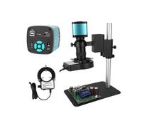 Kit de Accesorios para microscopios Microscopio Digital de electrónica Industrial + + DIRIGIÓ Luz de Anillo Blanco Portaobjetos de microscopio (Color : AZ8K-48MP Stand)
