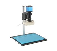 Kit de Accesorios para microscopios Microscopio Industrial + Lente de 130x + luz Portaobjetos de microscopio (Color : 13MP VGA HDMI)