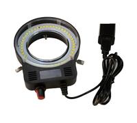 Kit de accesorios para microscopios Microscopio LED Anillo de luz iluminador Industria Microscopio estéreo Cámara Lupa AC 110-240V Adaptador Portaobjetos de microscopio(Zwart)