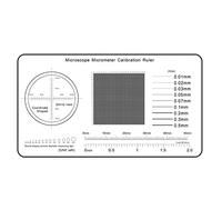 Kit de Accesorios para microscopios Microscopio micrómetro calibración línea de Deslizamiento Ancho de la medición de diámetro de partícula Portaobjetos de microscopio (Color : 3)