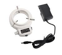Kit de accesorios para microscopios Negro/blanco 144 bombilla LED microscopio anillo iluminador de luz lámpara brillante ajustable for microscopio estéreo Digital Portaobjetos de microscopio