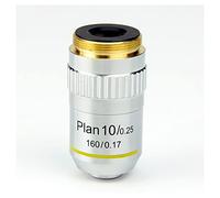 Kit de Accesorios para microscopios Plan DE 10X Microscopio biológico de Lense de Objetivo Accromático con Anillo moleteado Portaobjetos de microscopio