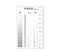 Kit de accesorios para microscopios Regla de película de calibre de punto estándar de 65x100mm-micrómetro de tarjeta de comparación de área de diámetro de ancho de línea for detección de defectos Port