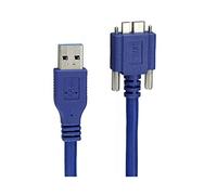 Kit de accesorios para microscopios Usb3.0 Cable de datos de cámara industrial de interfaz fijo, micro Usb3.0 Cable de datos con bloqueo de tornillo, 0,5 m 1m 1,8m 3m 5m opcional Portaobjetos de micro