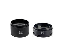 Kit de Accesorios para microscopios WD165 WD30 0.5X 0.7X 2.0X Microscopio de Video de la Industria de Lentes Objetivos auxiliares Portaobjetos de microscopio (Color : 0.5X and 2X)