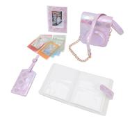 Kit de Accesorios para Mini 12 Camina Instantánea Case + Álbum de Fotos + Marcos + Pase de Embarque SHILL + DIY STACTER, Hilo de Bordado Cuadrado Cuadrado (Purple)