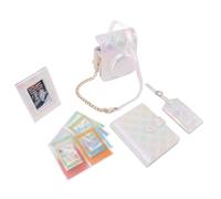 Kit de Accesorios para Mini 12 Camina Instantánea Case + Álbum de Fotos + Marcos + Pase de Embarque SHILL + DIY STACTER, Hilo de Bordado Cuadrado Cuadrado (White)