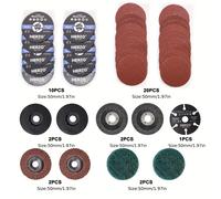 Kit de accesorios para mini amoladora HERZO de 39 piezas, hojas de 50 mm para esmerilar y pulir, accesorios para herramientas de bricolaje