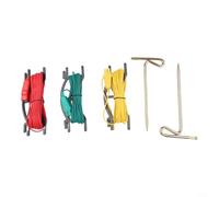 Kit de accesorios para probador de resistencia a tierra que incluye 3 cables de prueba codificados por colores y 2 barras de tierra auxiliares para electricistas y técnicos