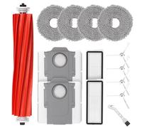 Kit de accesorios para Roborock Qrevo Plus /QRevo MaxV /QRevo Pro /Qrevo S robot aspirador, piezas de repuesto,1 cepillo de rodillo,2 filtros,4 almohadillas de fregona,4 cepillos laterales,2 bolsas de