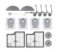 Kit de accesorios para Roborock S9 Maxv Ultra/G30 y para Saros 10 con cepillo principal, filtro, bolsas de suciedad, almohadillas de fregona para robot aspirador, 4 cepillos laterales, 2 filtros, 4