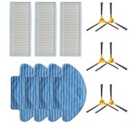 Kit de accesorios para robot aspirador Haier T550W para Netbot para S12 Edge, incluye cepillos laterales, paños y filtros para una limpieza eficiente (A)