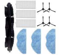 Kit de accesorios para robot aspirador MEDION X10 SW con cepillo de rodillo principal, cepillos laterales, filtros HEPA y almohadillas lavables para fregona piezas de repuesto (A)