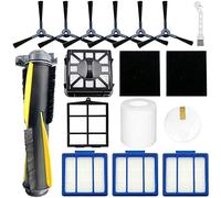 Kit de accesorios para Shark IQ RV1001AE AV911S EZ AV1010AE RV1000 RV1001 AV970 AV993 AV1002AE, 1 cepillo principal, 3 filtros, 6 cepillos laterales, 1 prefiltro, 1 filtro y 1 filtro de espuma y