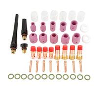 Kit de Accesorios para Soplete de Soldadura, 49 Uds., con Copa de Vidrio, Boquilla de Alúmina, Pinzas, Cuerpo, Lente de Gas