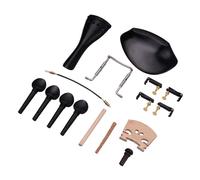 Kit de accesorios para violín mentonera abrazadera para mentonera clavijas de afinación afinadores finos tripa trasera pasador arce y puente