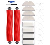 SOBEAU Kit de Accesorios Recambios Compatible con Roborock Q7/ Q7+/Q7 MAX/Q7 MAX+ Aspirador,Repuestos para Roborock Q7, 2 Cepillos de Goma,4 Filtro HEPA,7 Cepillo Lateral, 4 paños de Limpieza