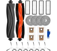 Kit de Accesorios Recambios Compatible con Dreame L10s Ultra/L10 Ultra Aspiradora,2 Cepillo Principal,4 Filtros, 4 Paños de Limpieza, 4 Bolsa de Polvo, 7 Cepillos Laterales, Repuestos para Dreame