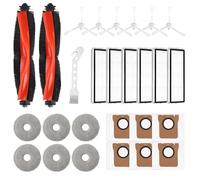 Kit de Accesorios Repuestos para Xiaomi X20 Plus, Xiaomi X10 Plus, para Dreame L10s Ultra, 27 Piezas con 2 Cepillos Principales, 6 Bolsas Polvo, 6 Mopas, 6 Cepillos Laterales, 6 Filtros,1 Pincel