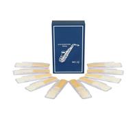Kit de Accesorios saxofón 10 Uds. Cañas De Saxofón Alto Fuerza 2,5 Embalaje Individual E-plano Saxofón Alto Lengüeta Accesorios Para Instrumentos De Viento De Madera