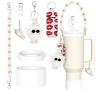 Kit de accesorios Stanley Cup con tapa de paja, botas de silicona y correa de mango para botella de agua 800-1100 ml