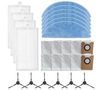 Kit de accesorios todo en uno para ECOVACS Y1, filtros, paños de fregona, bolsas de polvo y cepillos laterales (B)