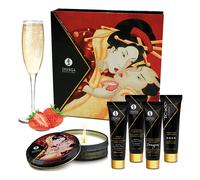 Kit de aceite de masaje erótico Secrets of Geisha Shunga Strawberry Flavour C...