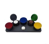 Kit de aceite de reloj de 5 platos, soporte de taza de aceite de aleación con 5 placas codificadas por colores para reparación de relojes, herramienta dispensadora de lubricante resistente al óxido