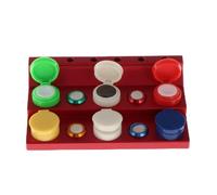 Kit de aceite de reparación de relojes con plato de aceite de 6 ranuras y soporte para bolígrafo, soporte de aleación de aluminio y cerámica para relojeros y aficionados (4.7 x 2.9 x 1.2 pulgadas)