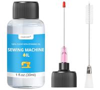 Kit de aceite y limpieza para máquina de coser de luz fina de 30 ml, incluye aplicador de punta de aguja y cepillo de doble extremo, aceite mineral para máquina de coser doméstica e industrial, aceite