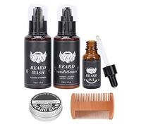 Kit de acondicionador para lavado de barba, kit de cuidado de barba hidratante para hombre para el cuidado de la barba
